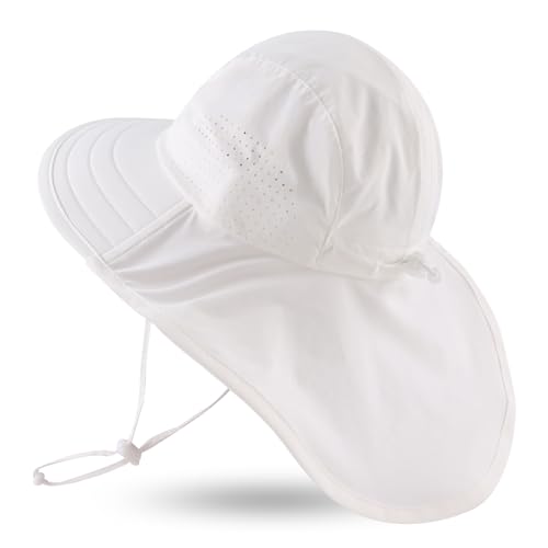 JANGANNSA Baby Sun Hat for Boys Girls Infant Toddler | Summer Sun Protection Bucket Hat with Neck Flap | Beach and Outdo