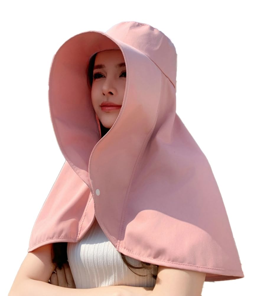 Molodo Super Wide Brim UV Protection Sun Hats for Women Packable Bucket Hat Beach Hats with Neck Flap Sun Wraps Outdoor