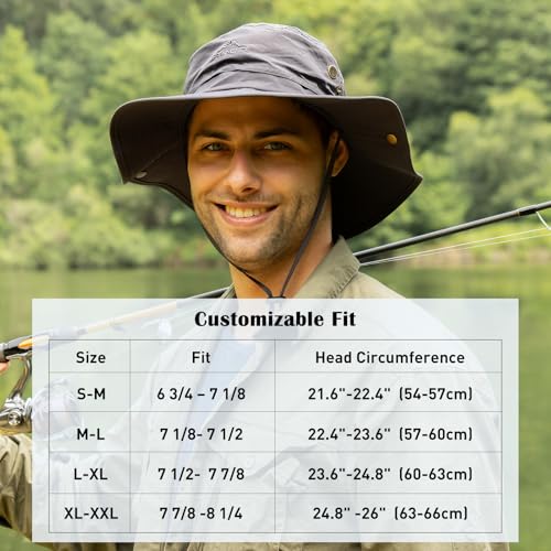 Comhats Oversize Wide Brim Waterproof UPF 50+ Bucket Hat for Summer Travel and Fishing
| Comhats XL XXL Large Detachabl