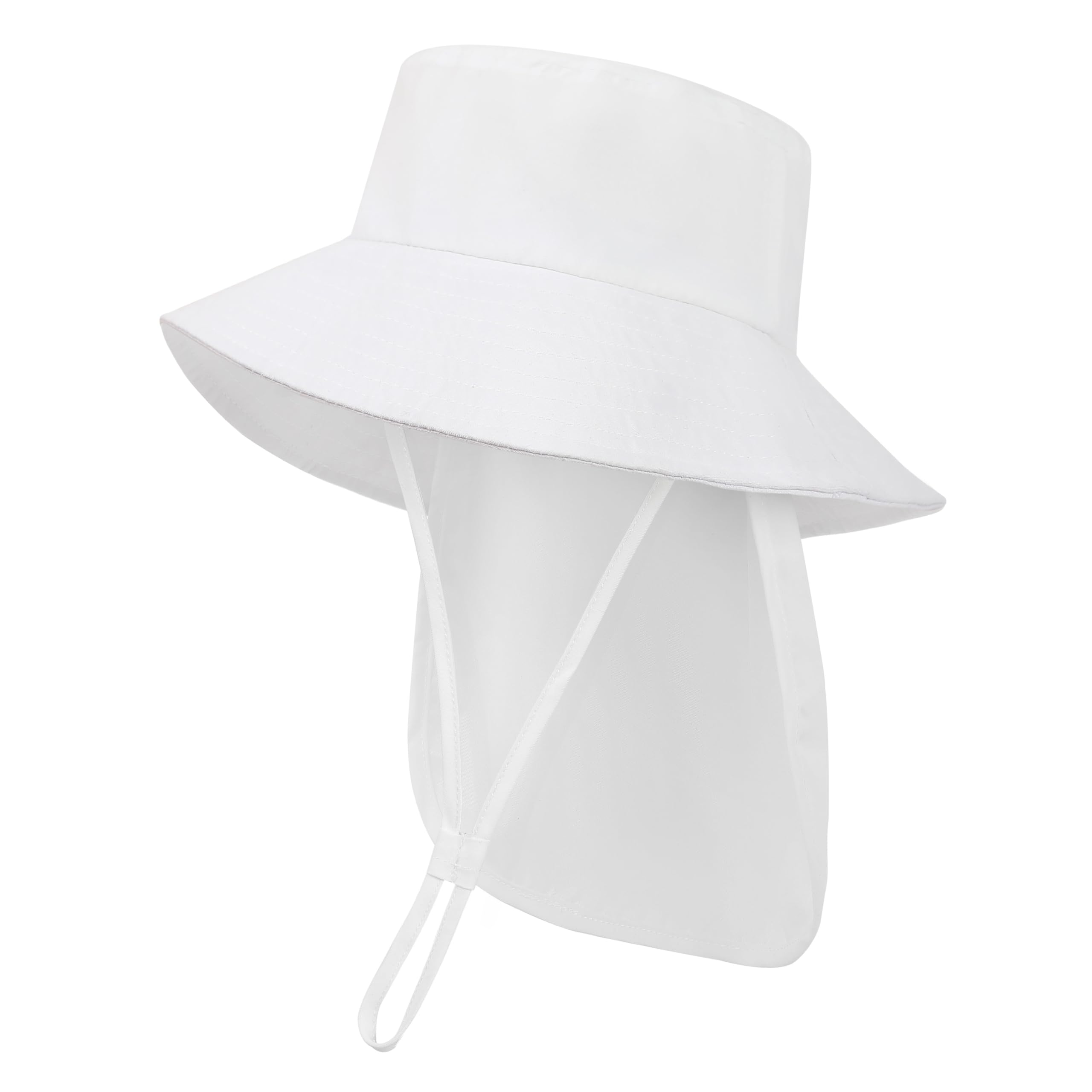 MOMUMOMU Baby Sun Hat Toddler Bucket Hats UPF 50+ Summer Beach Protection for Boys Girls Kids Wide Brim Removable Neck F