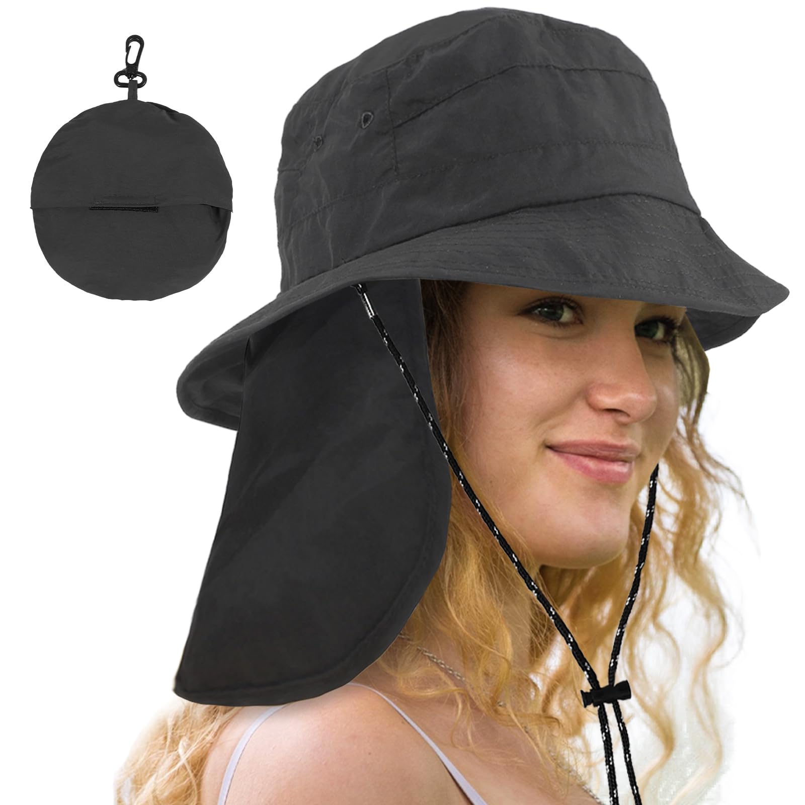 SHINCHIC Waterproof Sun UPF 50+ Bucket Hat UV Protection Packable Brimmed Boonie for Summer Outdoor Hiking
| SHINCHIC W