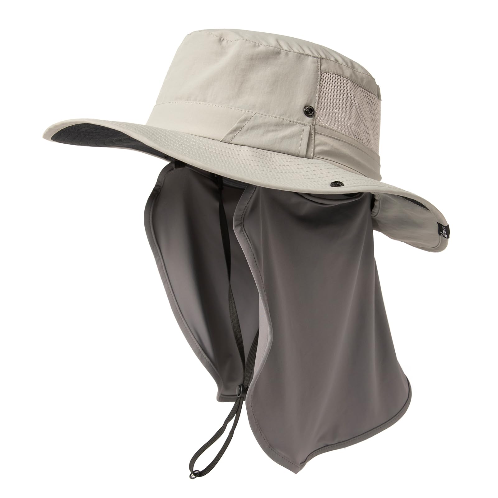 TOP-EX L/XL/XXL UV Protection Sun Hat for Men with Cooling Neck Flap Sunglass Lock Wide Brim Fishing Hats Waterproof & P