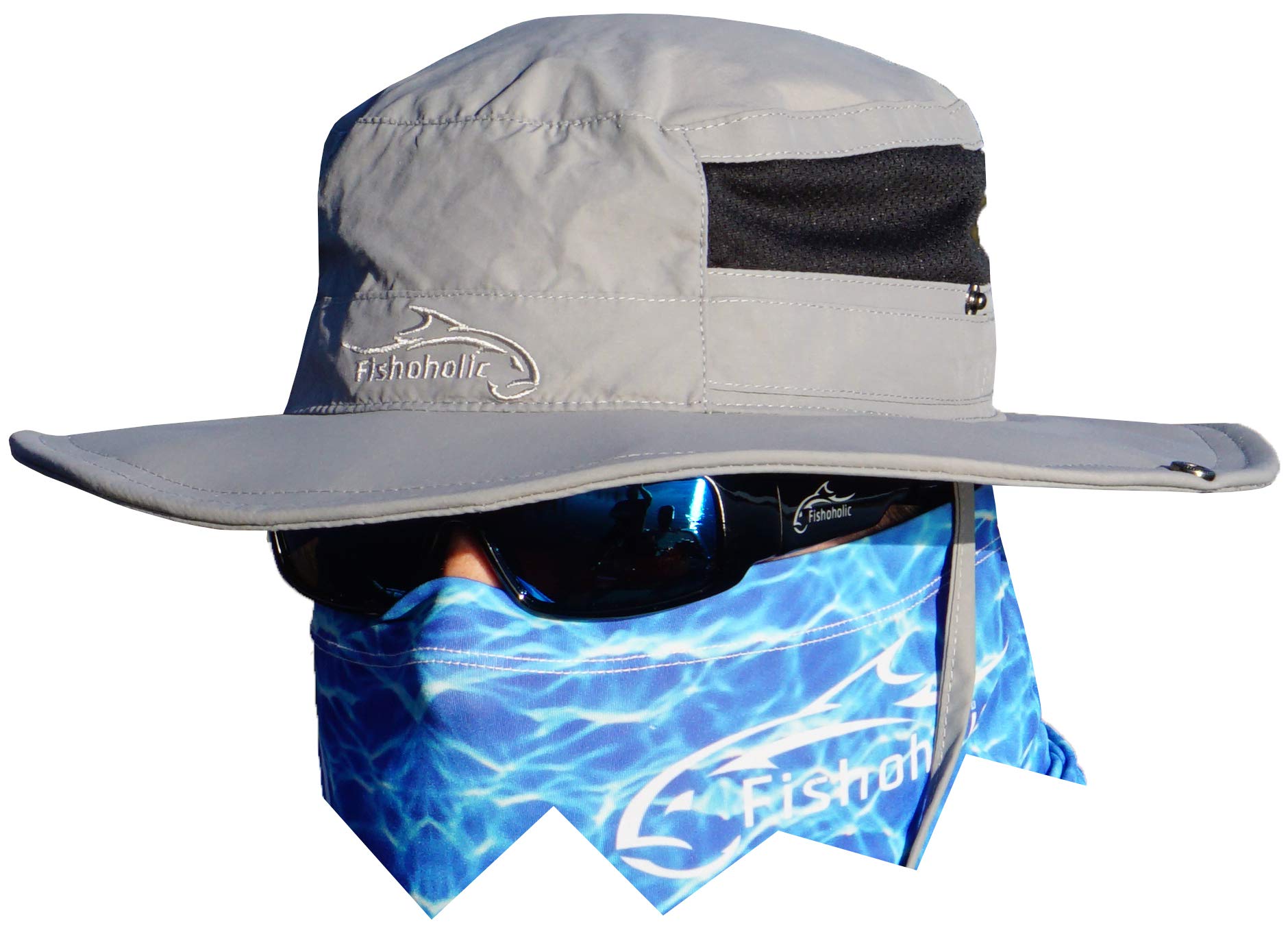 Fishoholic UPF50+ Sun Protection Fishing Hat - Boonie, Bucket with 2 Adj Straps for Men Women    
Fishoholic UPF50+ Sun 