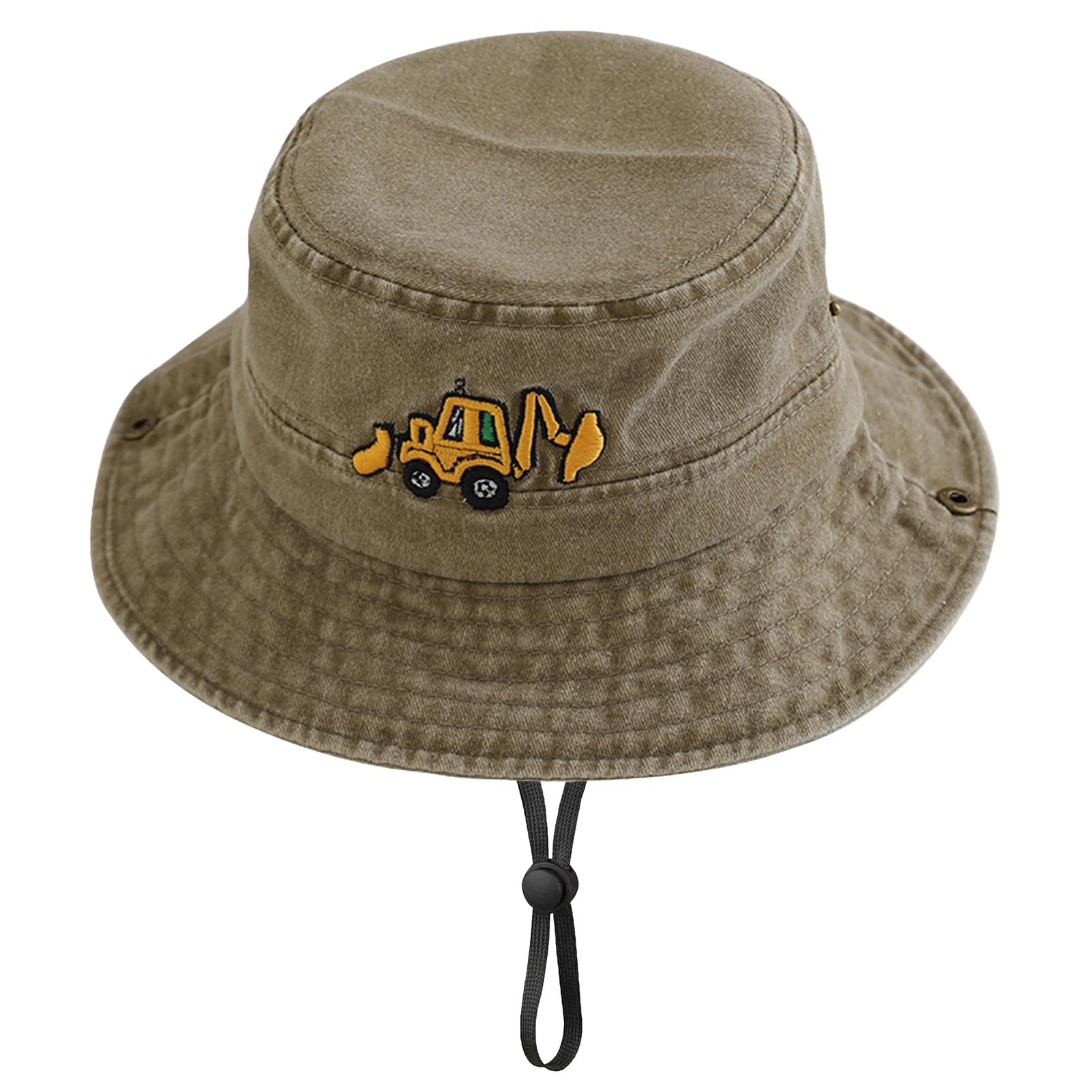 BAOPLAYKIDS Foldable Summer Bucket Hat for Toddler Boys, Outdoor Sun Hat 2-5 Years Vintage Cowboy Style